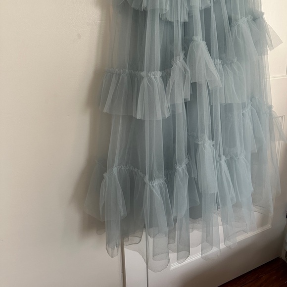 BCBGMaxazria Luna Tiered Ruffle Gown in Haze - Picture 5 of 12